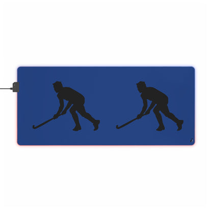 LED Gaming Mouse Pad: Hockey Dark Blue