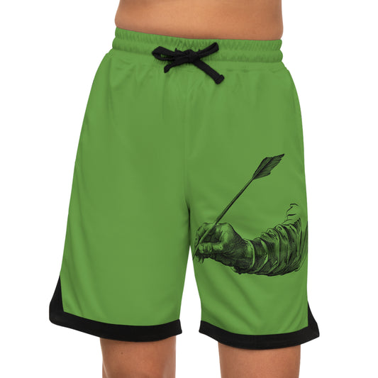 Basketball Rib Shorts: Writing Green