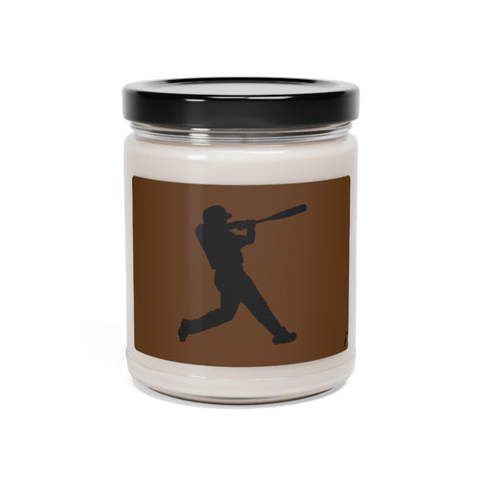 Scented Soy Candle, 9oz: Baseball Brown