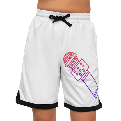 Basketball Rib Shorts: Music White