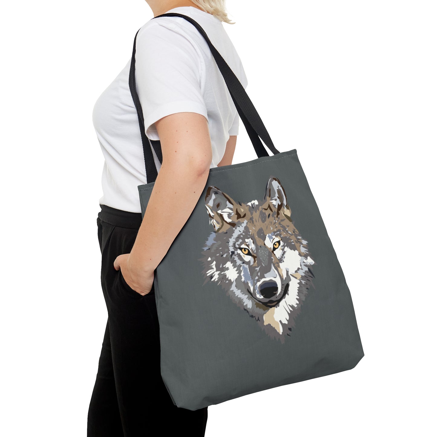 Tote Bag: Wolves Dark Grey