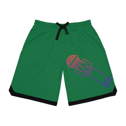 Basketball Rib Shorts: Music Dark Green