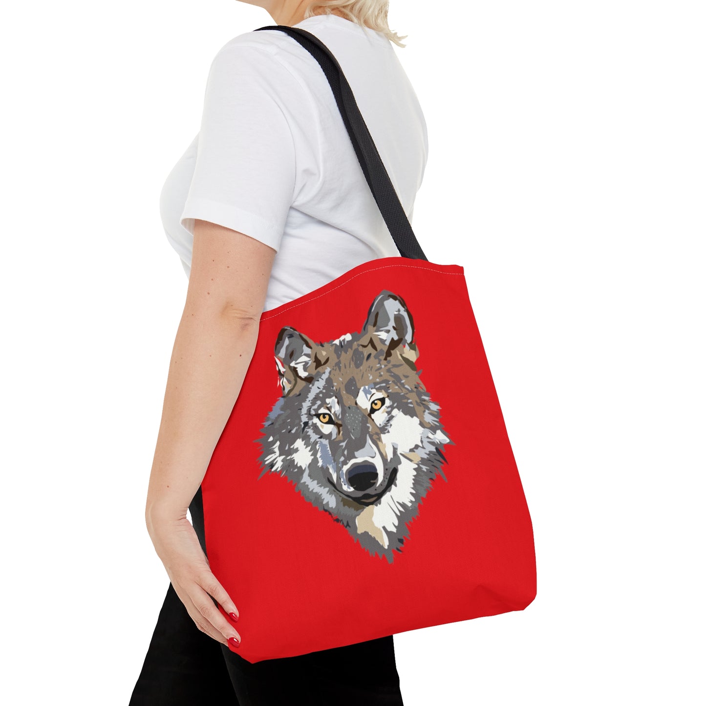 Tote Bag: Wolves Red