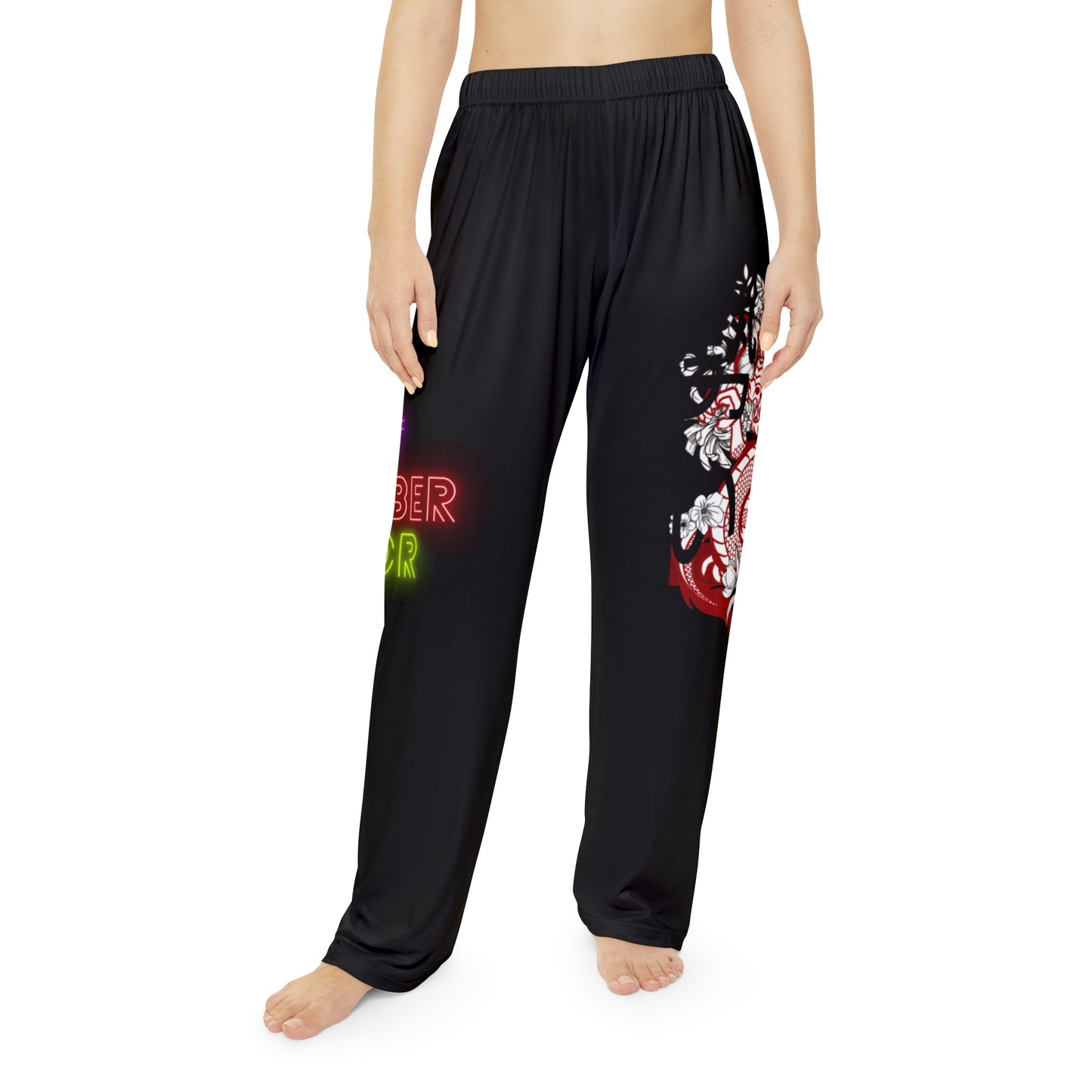 Women's Pajama Pants: Dragons Black