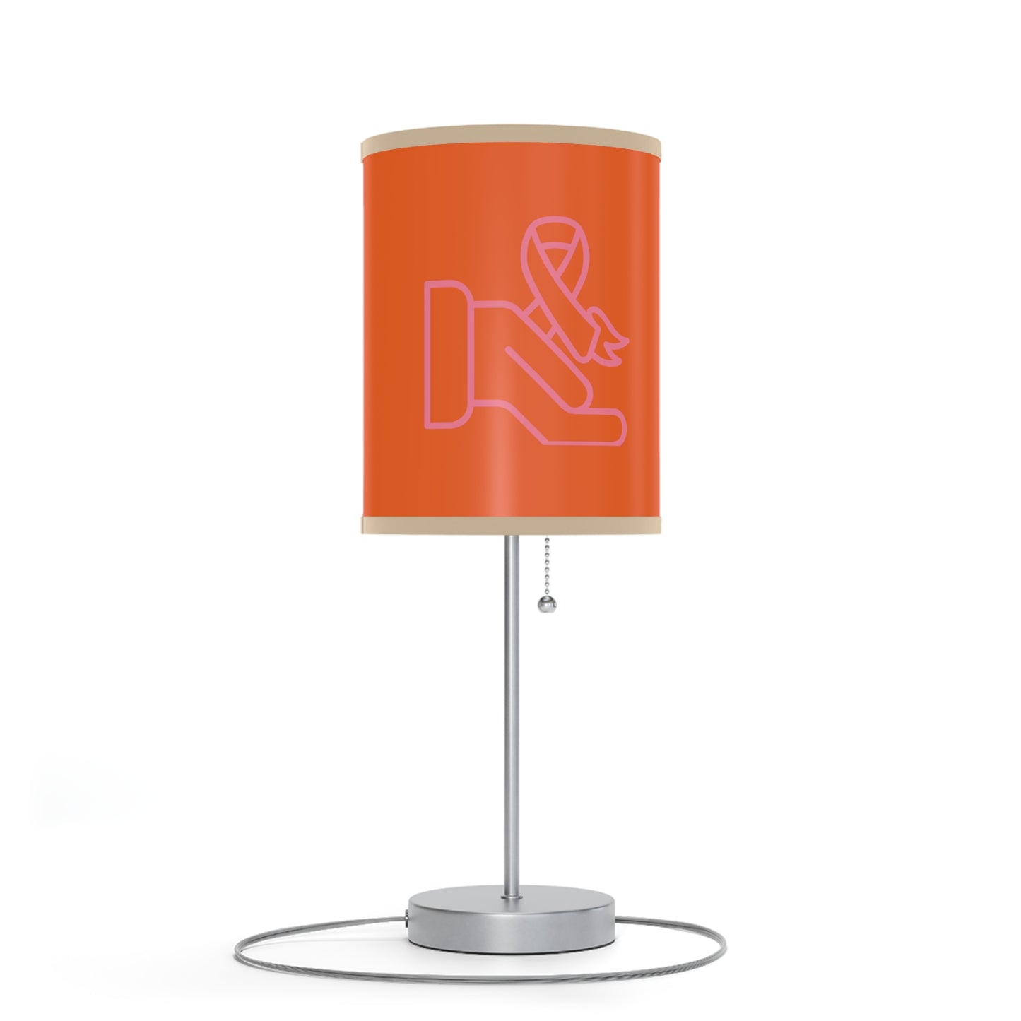 Lamp on a Stand, US|CA plug: Fight Cancer Orange