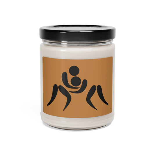 Scented Soy Candle, 9oz: Wrestling Lite Brown