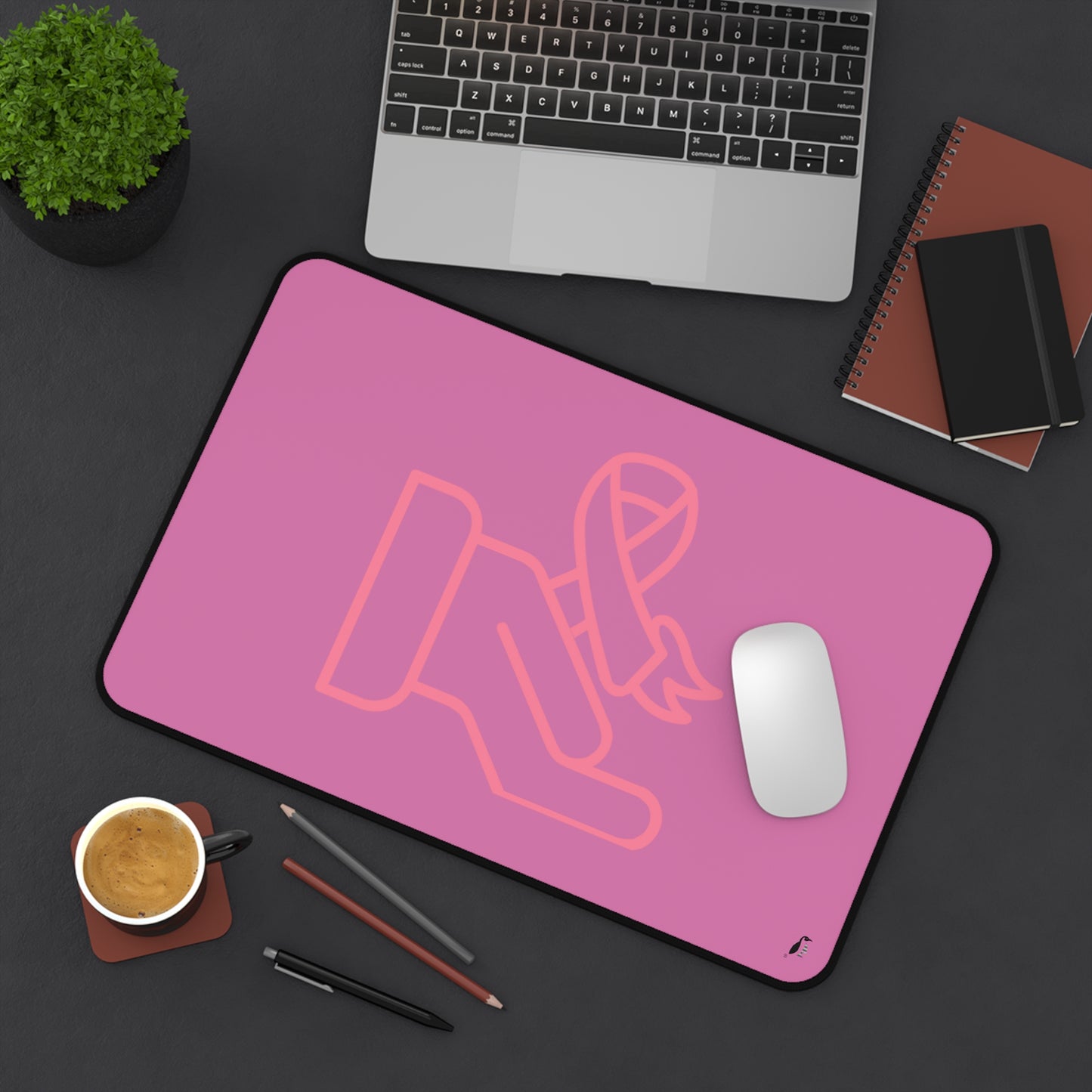 Desk Mat: Fight Cancer Lite Pink