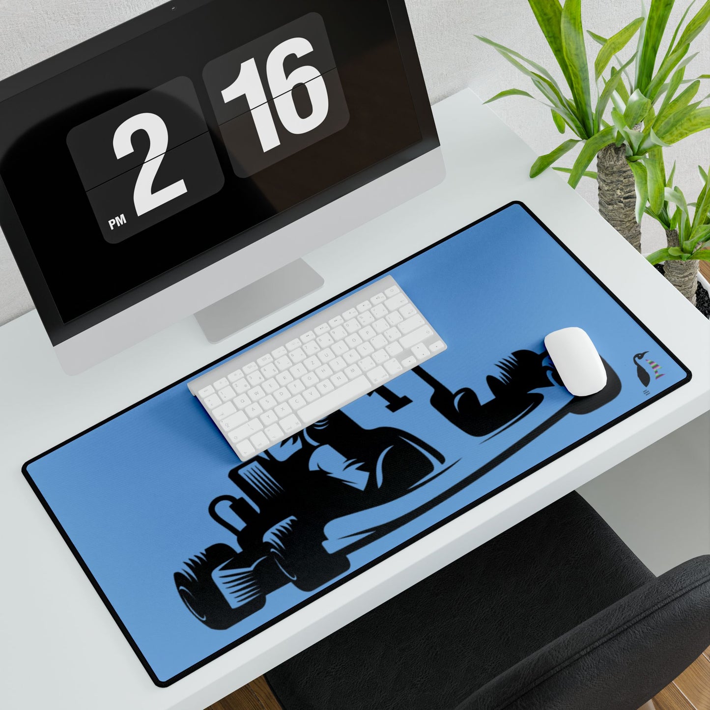 Desk Mats: Racing Lite Blue