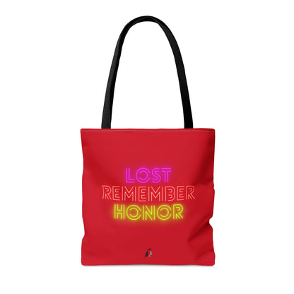 Tote Bag: Skateboarding Dark Red