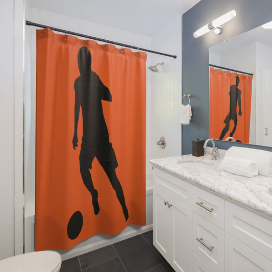 Shower Curtains: #1 Soccer Orange