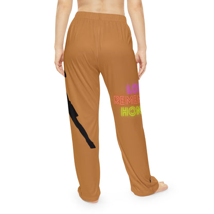 Women's Pajama Pants: Soccer Lite Brown