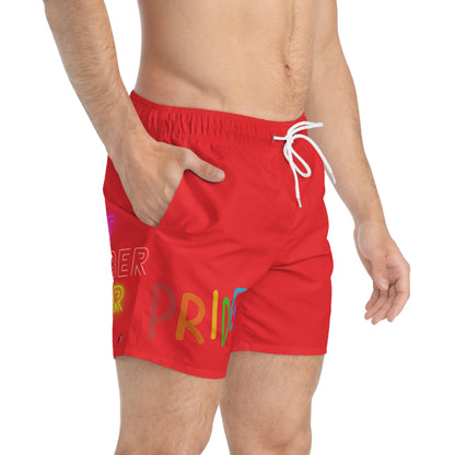 Swim Trunks: LGBTQ Pride Red