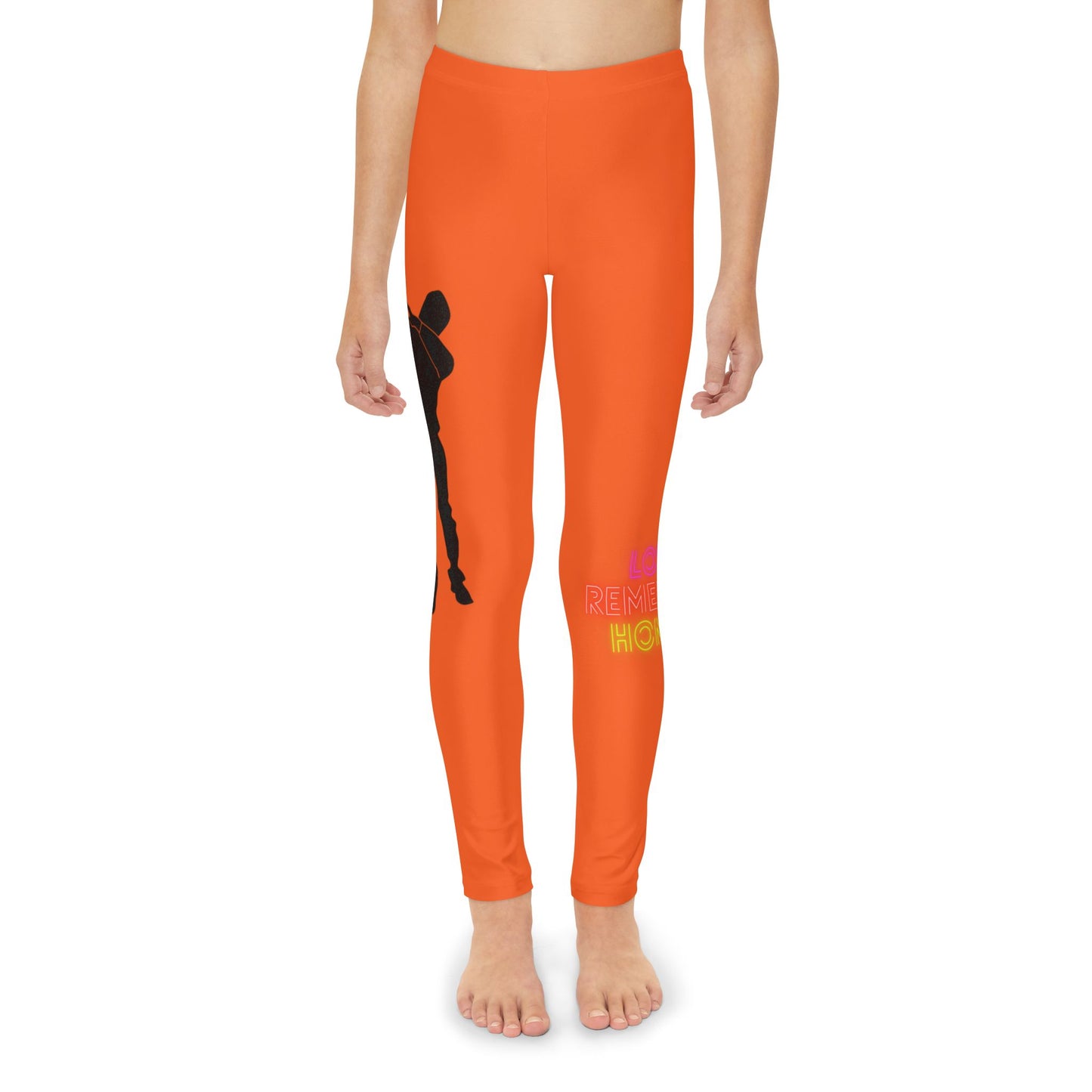 Youth Full-Length Leggings: Dance Orange