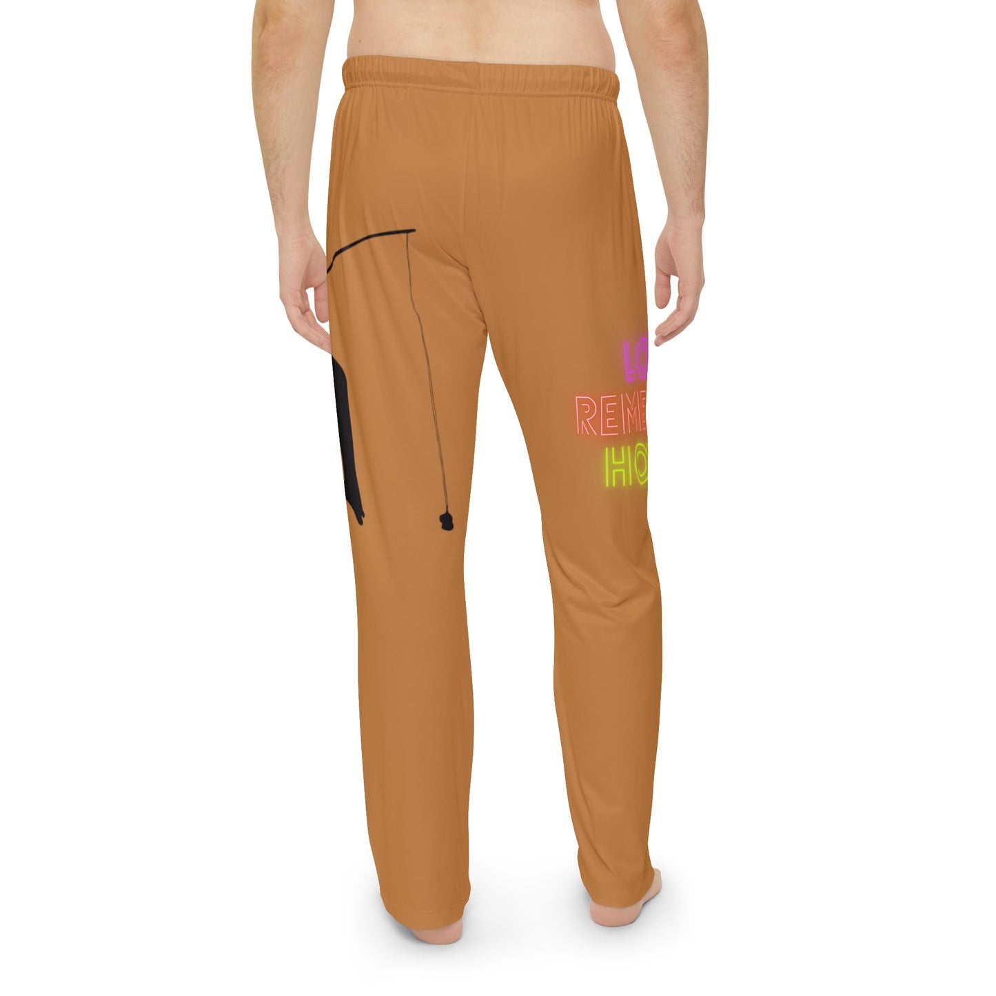 Men's Pajama Pants: Fishing Lite Brown