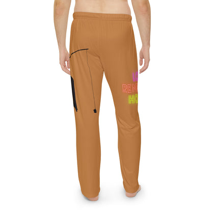 Men's Pajama Pants: Fishing Lite Brown