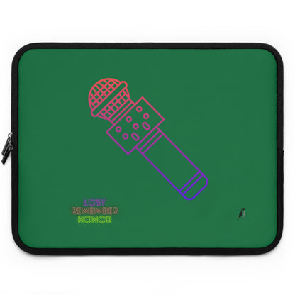 Laptop Sleeve: Music Dark Green