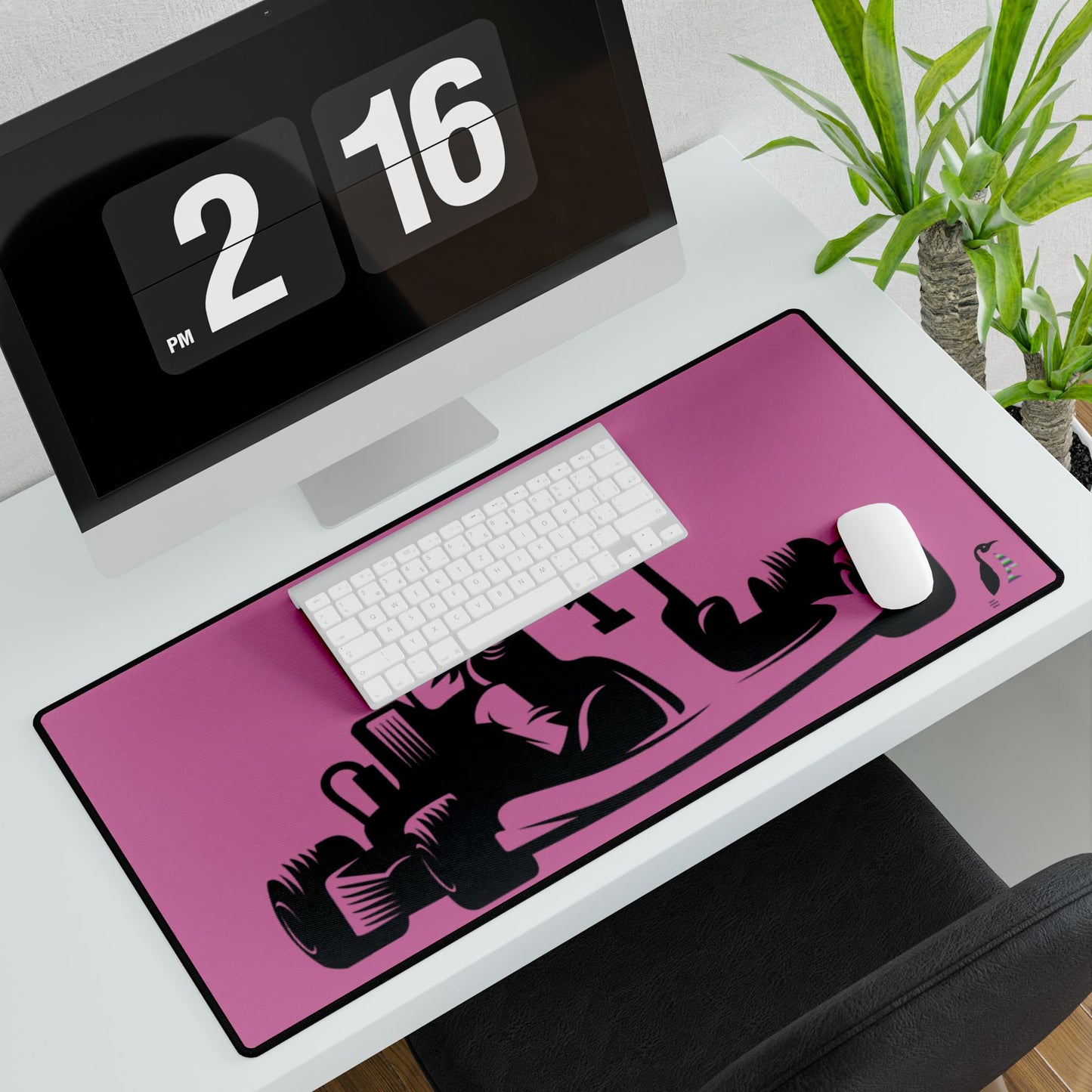 Desk Mats: Racing Lite Pink