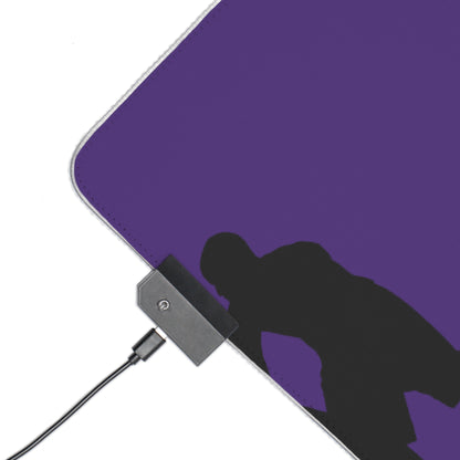 LED Gaming Mouse Pad: Basketball Purple