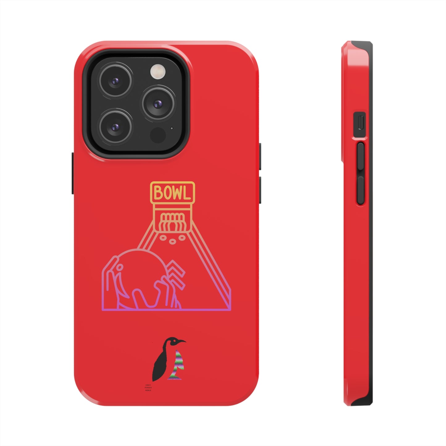 Tough Phone Cases (for iPhones): Bowling Red