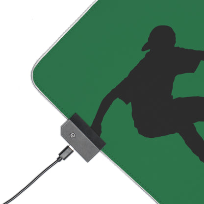 LED Gaming Mouse Pad: Skateboarding Dark Green