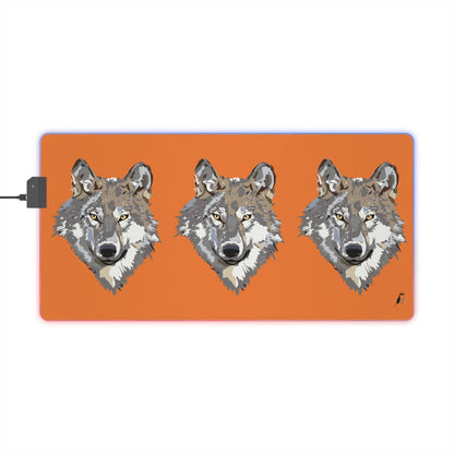 LED Gaming Mouse Pad: Wolves Crusta