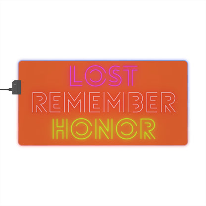 LED Gaming Mouse Pad: Lost Remember Honor Orange