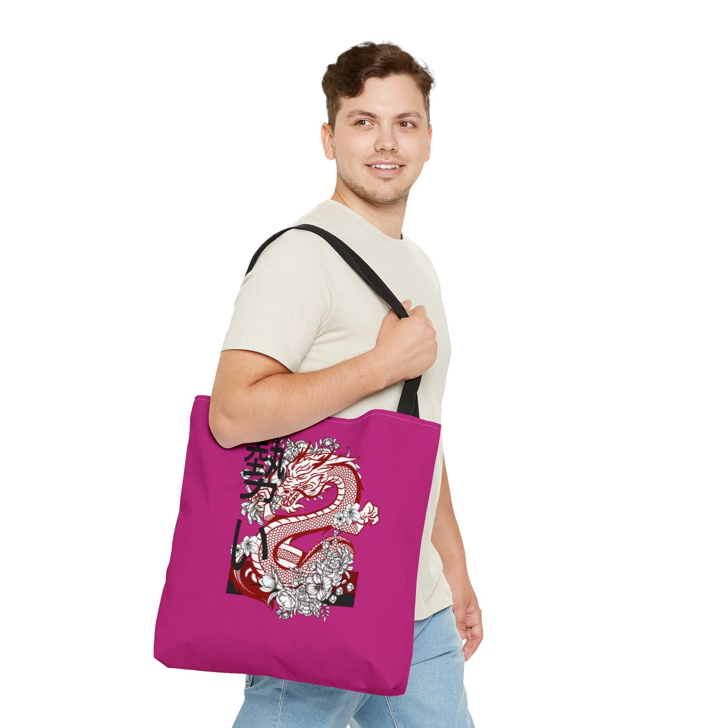 Tote Bag: Dragons Pink