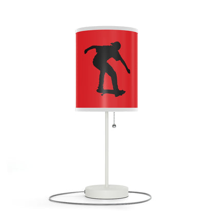 Lamp on a Stand, US|CA plug: Skateboarding Red