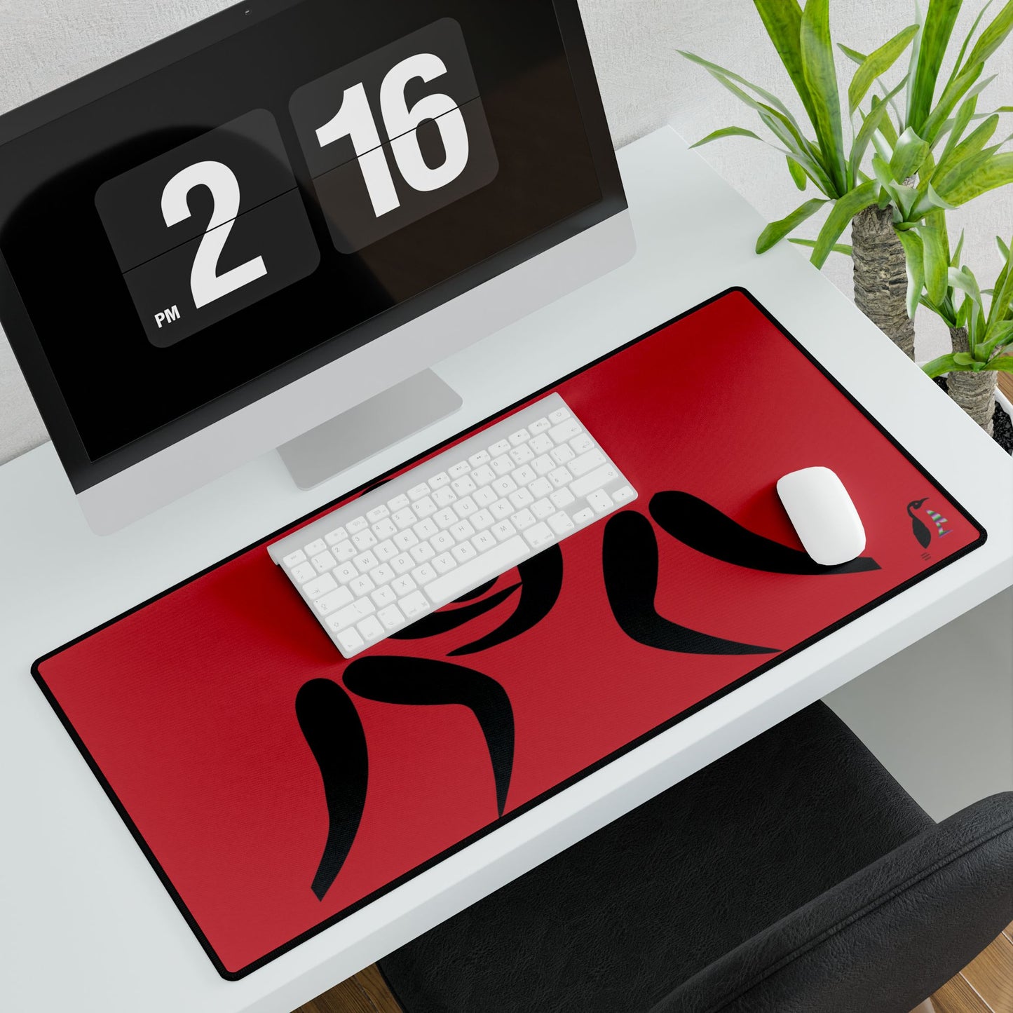 Desk Mats: Wrestling Dark Red