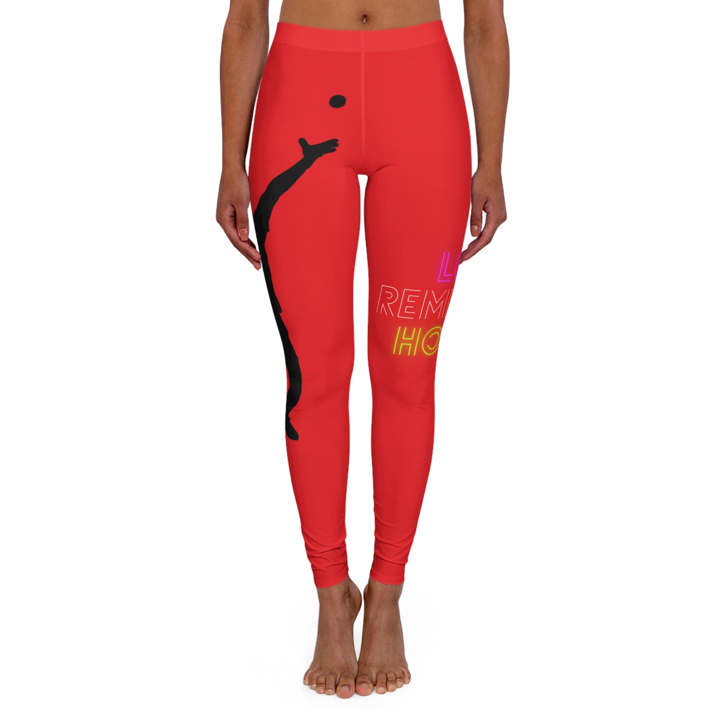 Women's Spandex Leggings: Tennis Red