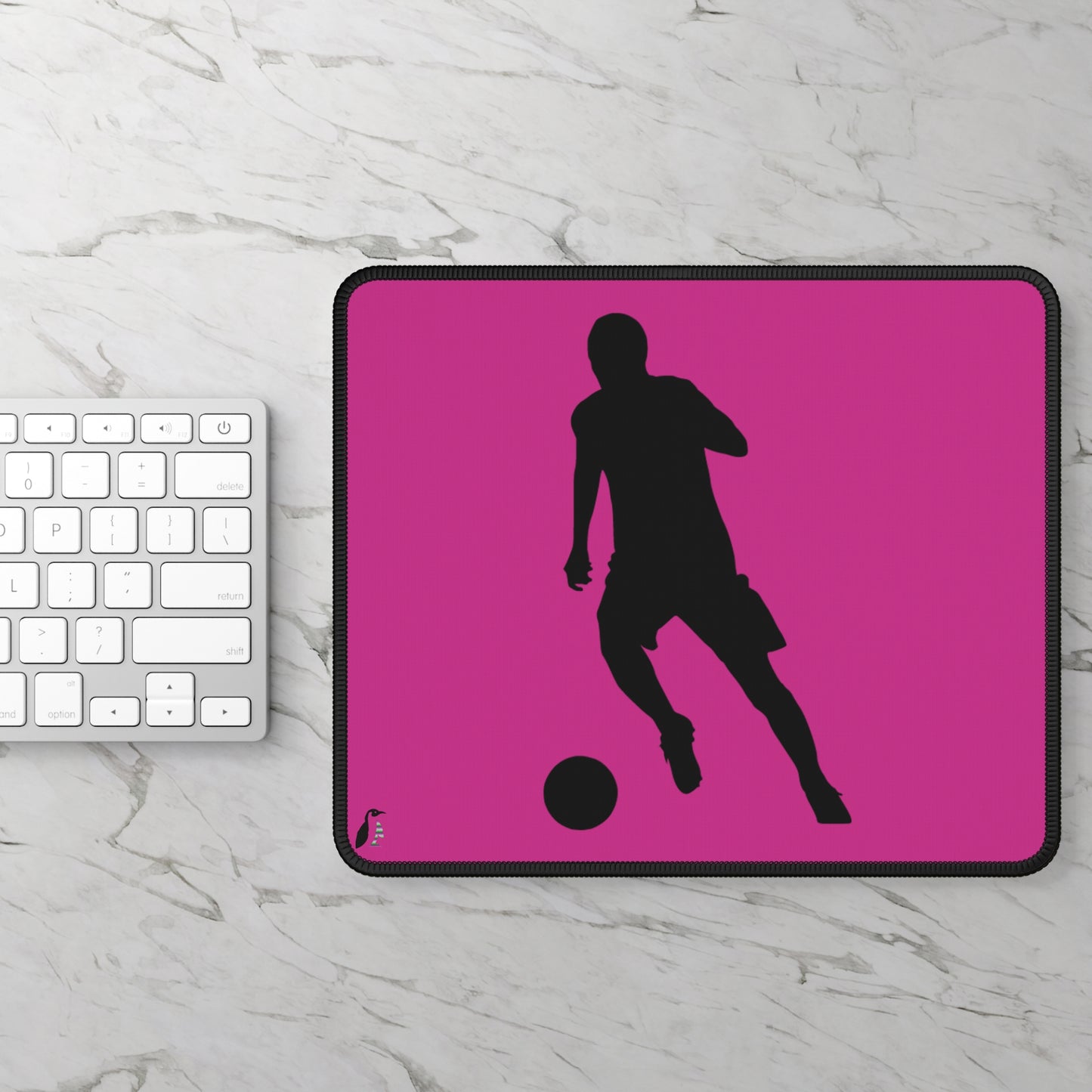 Gaming Mouse Pad: Soccer Pink