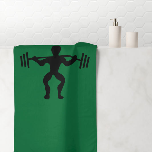 Mink-Cotton Towel: Weightlifting Dark Green
