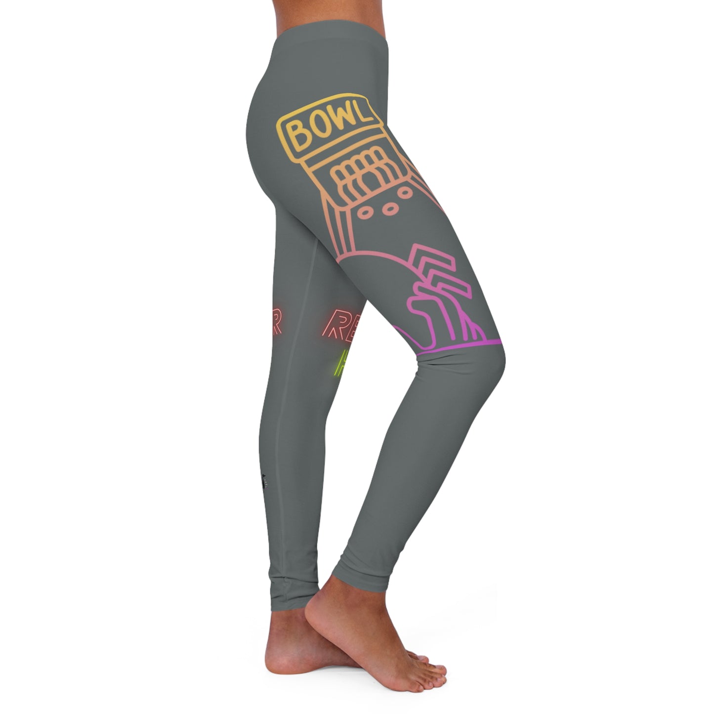 Women's Spandex Leggings: Bowling Dark Grey