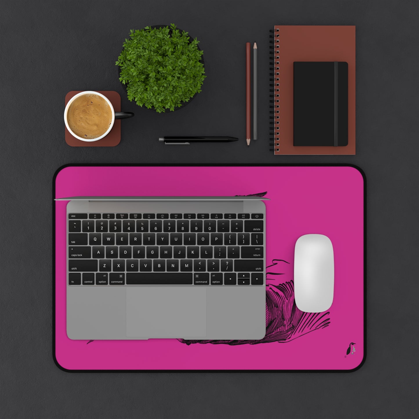 Desk Mat: Writing Pink