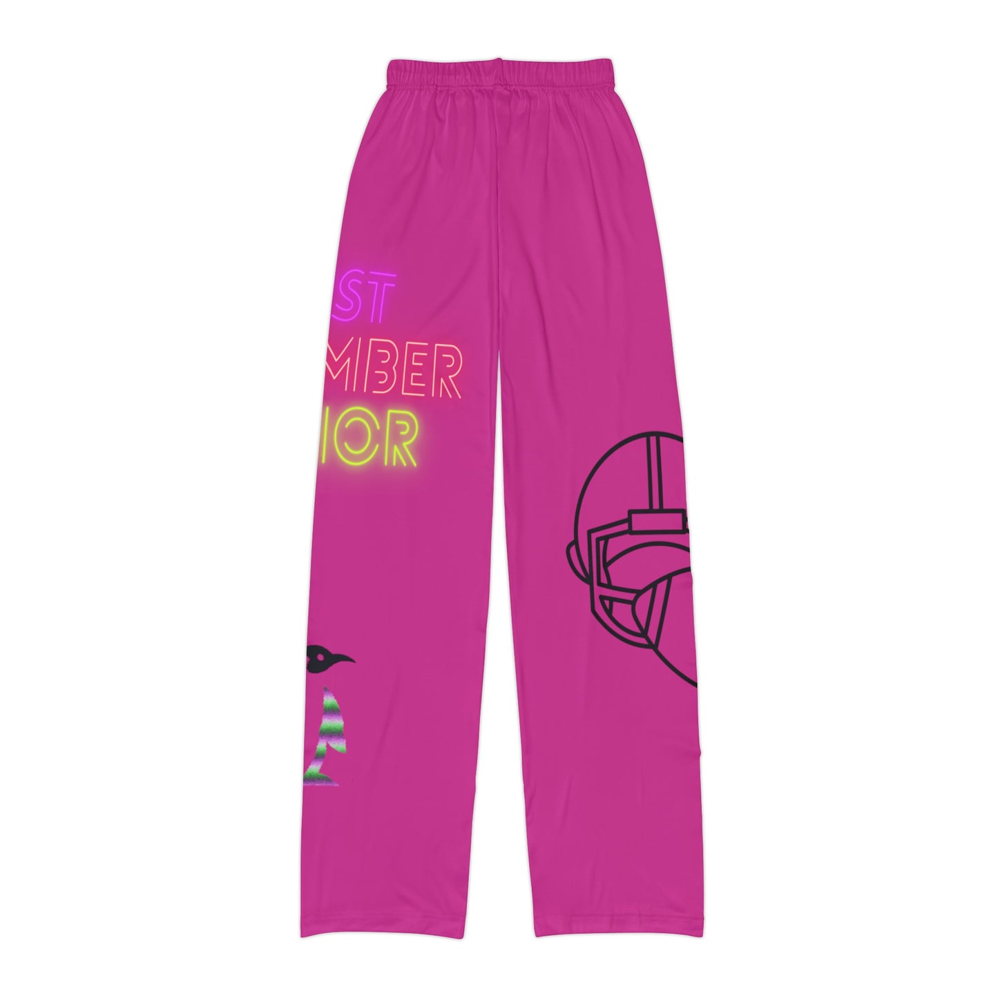 Kids Pajama Pants: Football Pink