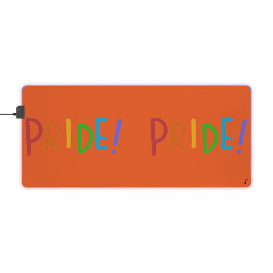 LED Gaming Mouse Pad: LGBTQ Pride Orange