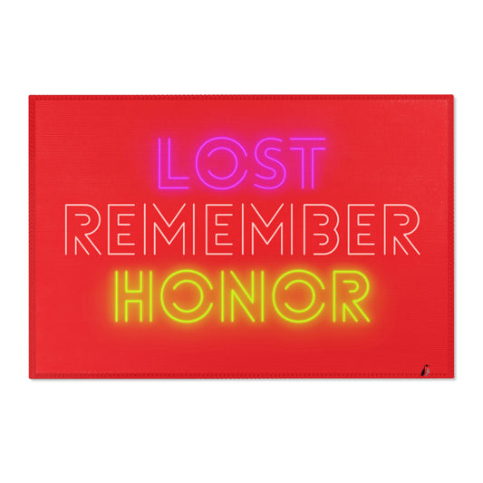 Area Rug (Rectangle): Lost Remember Honor Red