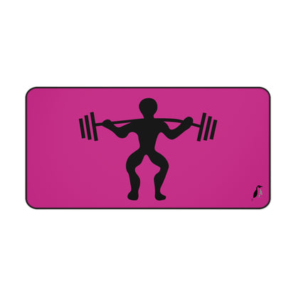 Desk Mat: Weightlifting Pink