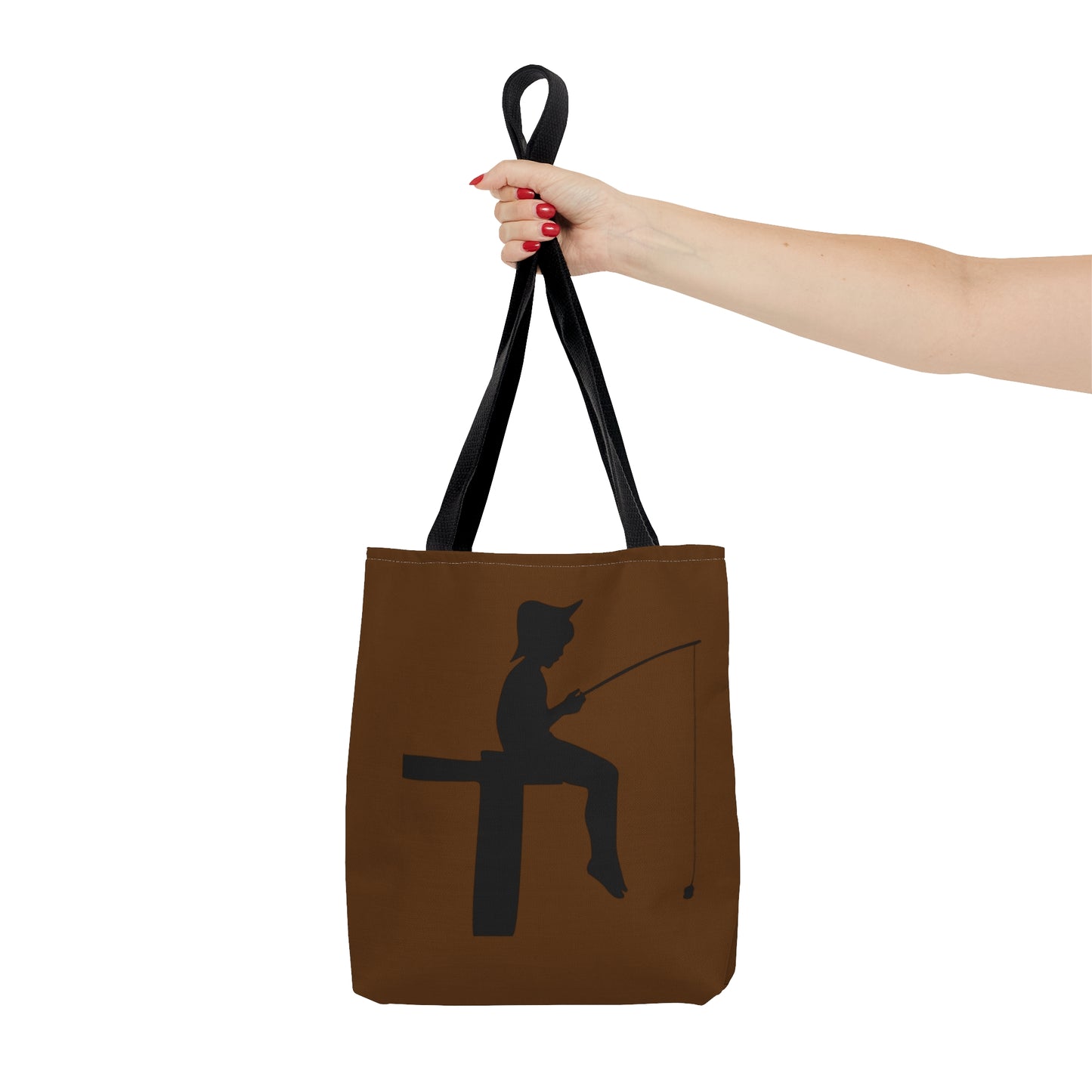 Tote Bag: Fishing Brown