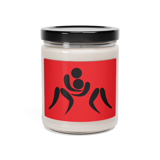 Scented Soy Candle, 9oz: Wrestling Red