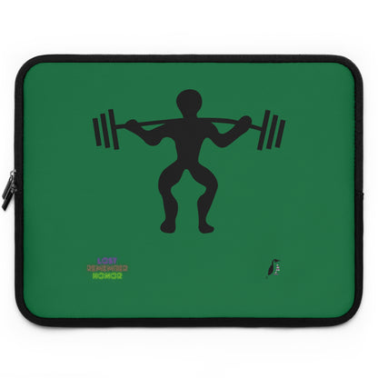 Laptop Sleeve: Weightlifting Dark Green