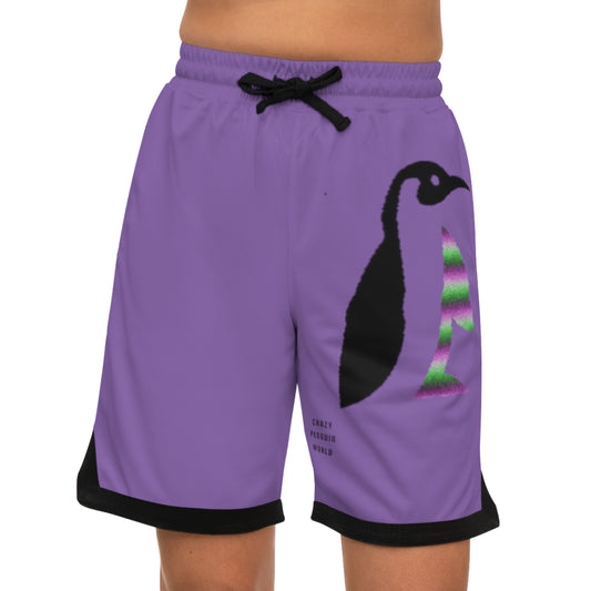 Basketball Rib Shorts: Crazy Penguin World Logo Lite Purple