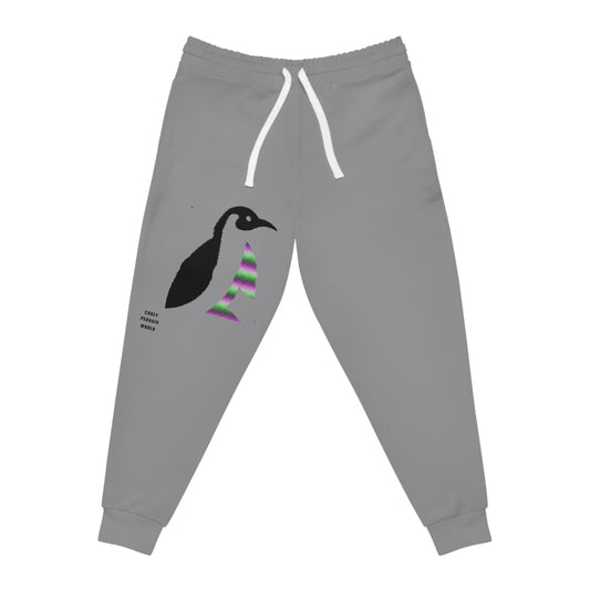 Athletic Joggers: Crazy Penguin World Logo Grey