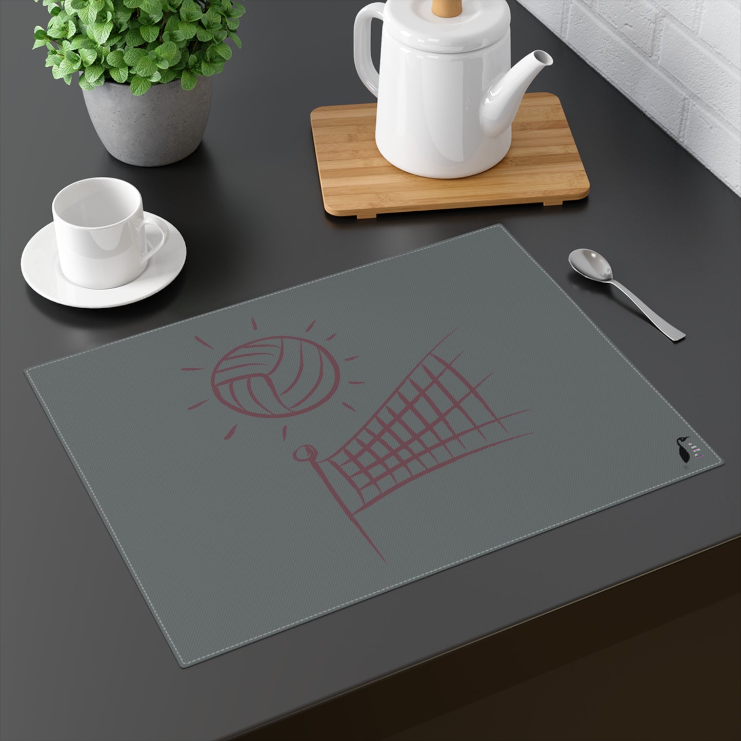 Placemat, 1pc: Volleyball Dark Grey