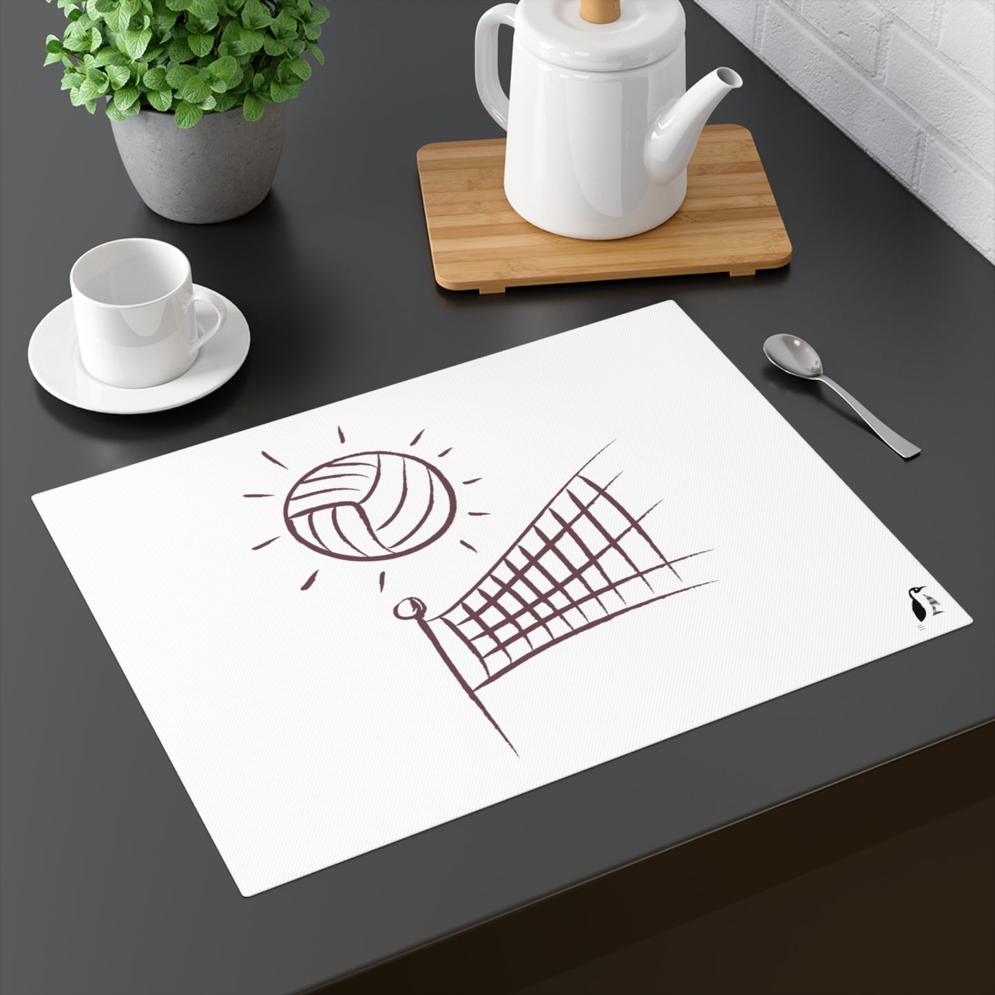 Placemat, 1pc: Volleyball White