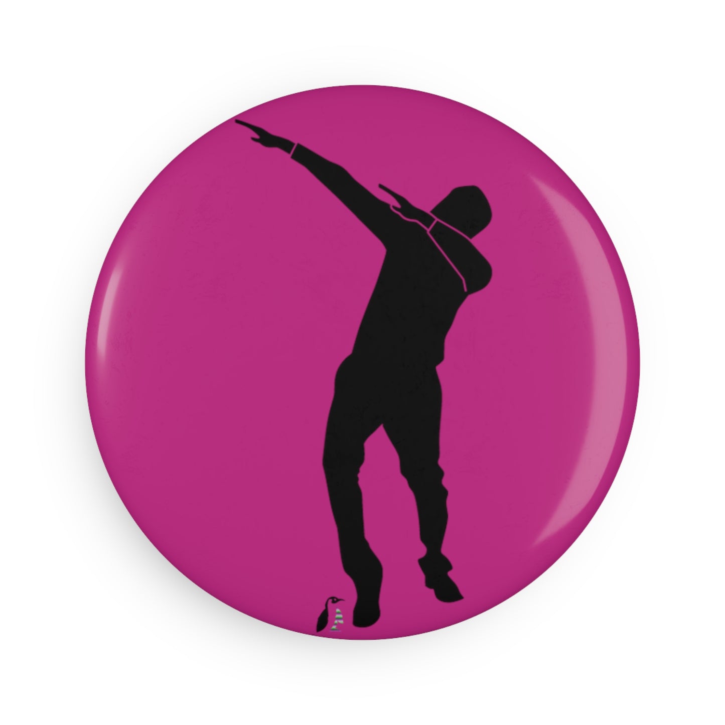 Button Magnet, Round (1 & 10 pcs): Dance Pink