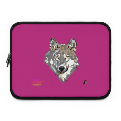 Laptop Sleeve: Wolves Pink