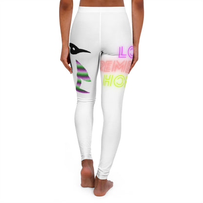 Women's Spandex Leggings: Lost Remember Honor White