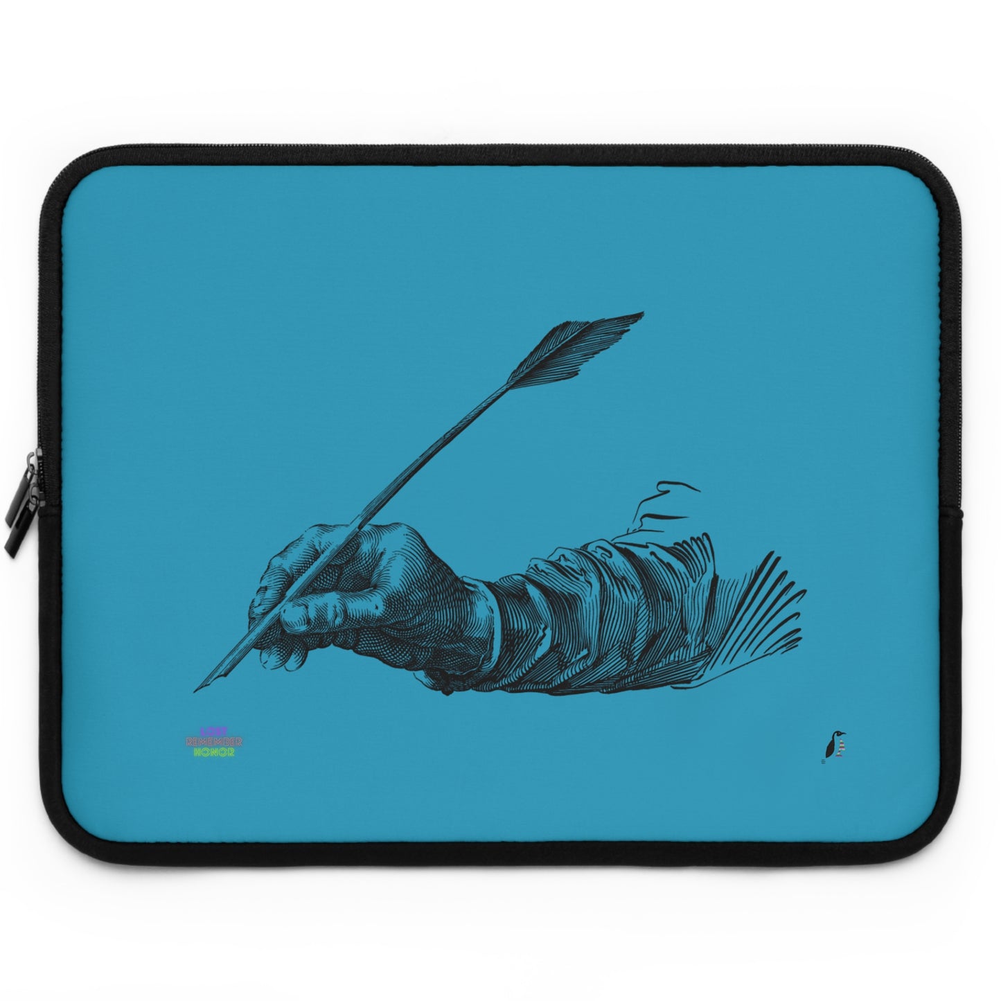 Laptop Sleeve: Writing Turquoise