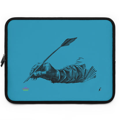 Laptop Sleeve: Writing Turquoise